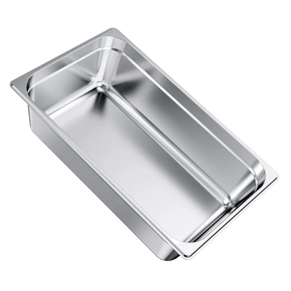 VEVOR 1 Pack Stainless Steam Hotel Pan, Full Size Table Steam Pan, 6 Inch Deep Anti Jam Restaurant Supplies Reusable Rustproof Catering Storage for Home, Party, Restaurant, Hotel, Buffet