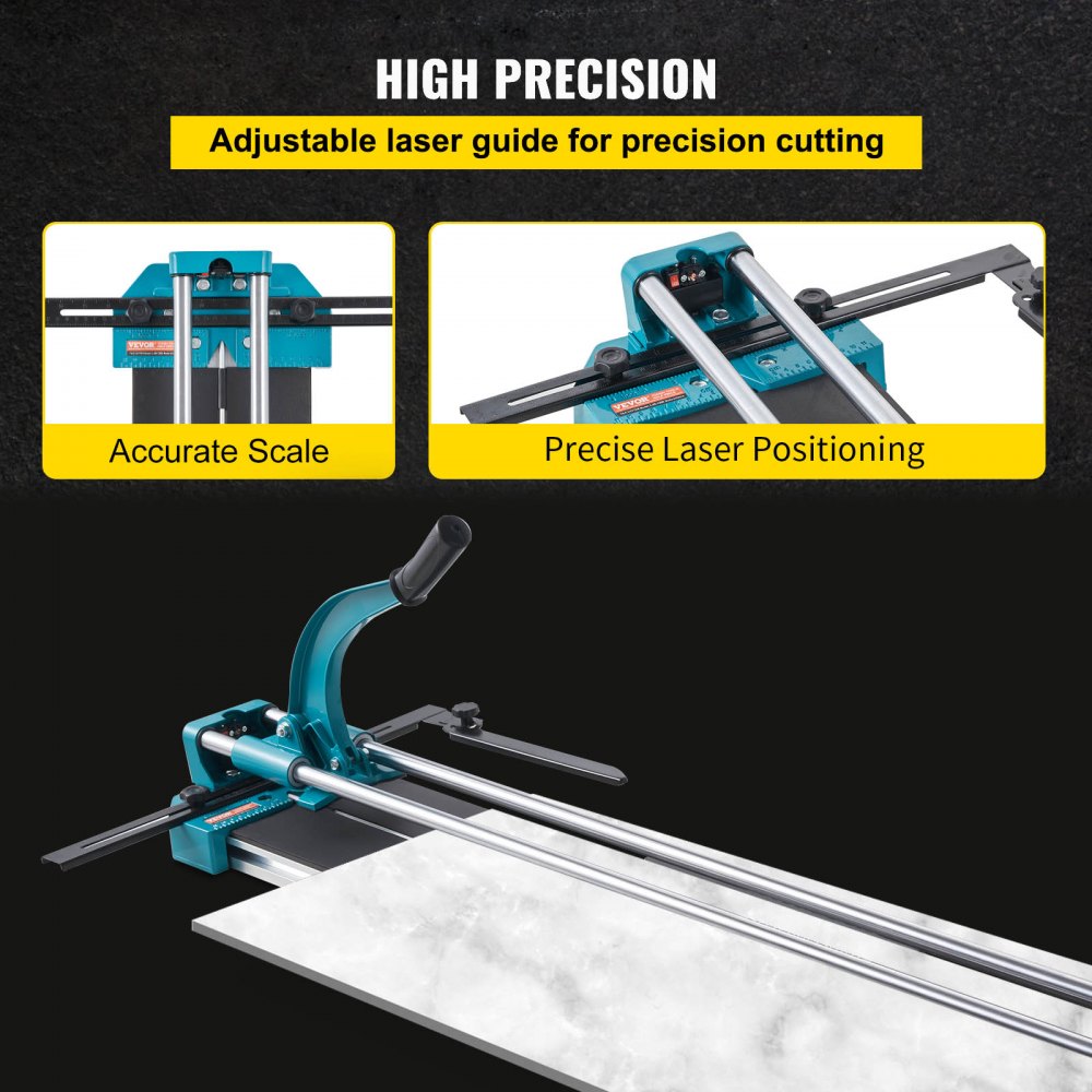 VEVOR Manual Tile Cutter 48"/1200mm Cutting Machine w/ Laser Guide for Ceramic