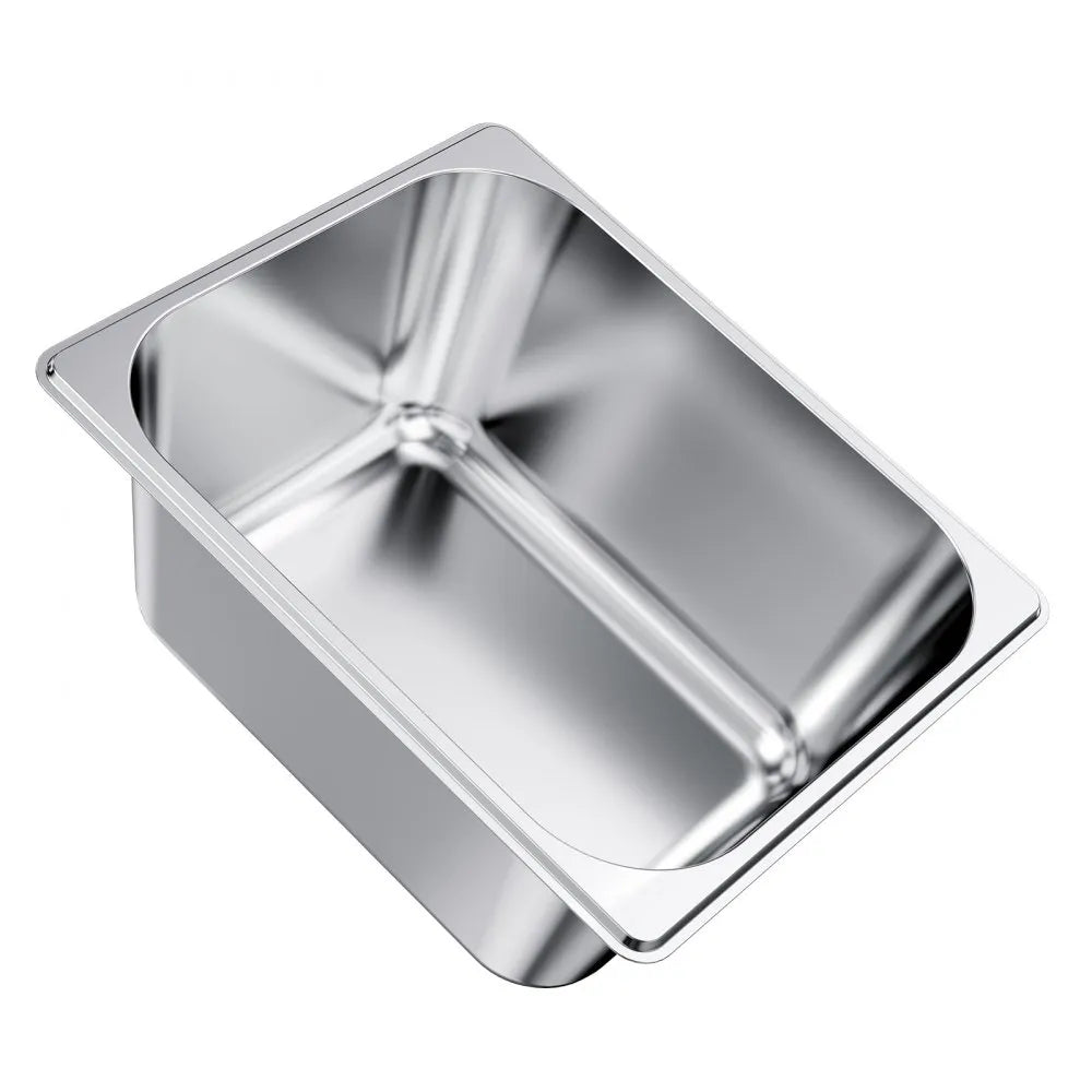 VEVOR 2 Pack Stainless Steam Hotel Pans, 1/2 Size Table Steam Pans With Lids, 6 Inch Deep, Anti Jam Restaurant Supplies Reusable Catering Storage for Home, Party, Restaurant, Hotel, Buffet