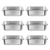 VEVOR 6 Pack Stainless Steam Hotel Pans, 1/2 Size Table Steam Pan, 4 Inch Deep Anti Jam Restaurant Supplies Reusable Rustproof Catering Storage for Home, Party, Restaurant, Hotel, Buffet