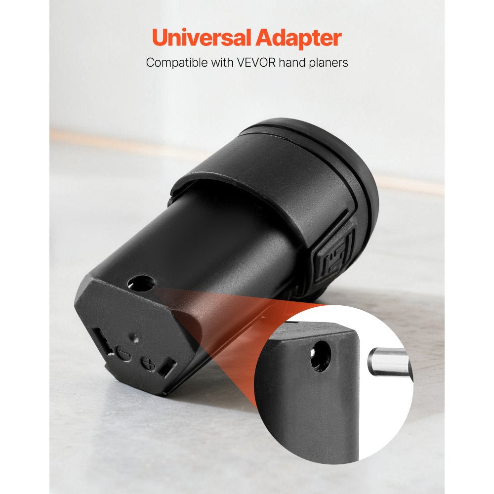 VEVOR Lithium-Ion Battery, 12V 2Ah, Portable Lithium Battery Pack Replacement, with Universal Adapter, Easy to Carry, Compatible with Makita Interfaces, VEVOR Cordless Electric Hand Planer, 1-Pack