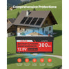 VEVOR 800W 12V Complete Solar Power Kit, 4*200W Monocrystalline Solar Panels + 12.8V 300Ah LiFePO₄ Battery + 60A MPPT Charge Controller + 2000W Power Inverter for Home, Small Farm, Cabin, Off-Grid