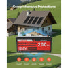 VEVOR 400W 12V Complete Solar Power Kit, 4PCS 100W Monocrystalline Solar Panels + 12.8V 200Ah LiFePO₄ Battery + 40A MPPT Charge Controller + 2000W Power Inverter for RV Home Camping Boats Off-Grid