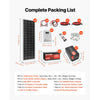 VEVOR 400W 12V Complete Solar Power Kit, 4PCS 100W Monocrystalline Solar Panels + 12.8V 200Ah LiFePO₄ Battery + 40A MPPT Charge Controller + 2000W Power Inverter for RV Home Camping Boats Off-Grid