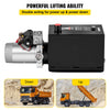 VEVOR 12 Quart Hydraulic Pump, DC12V 1.6KW Double Acting Dump Trailer Pump, 3200 PSI Max Relief Pressure, 0.91 GPM Flow Rate, with Pressure Gauge for Dump Trailer Car Lifting (Horizontal Installation)