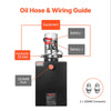 VEVOR 20 Quart Hydraulic Power Unit, Double Acting Dump Trailer Pump, 3200 PSI Max Relief Pressure & 0.91 GPM Flow Rate, DC 12V Hydraulic Pump with Metal Reservoir for Dump Trailer Car Lifting
