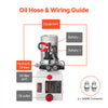 VEVOR 3 Quart Hydraulic Power Unit, Double Acting Dump Trailer Pump, 3200 PSI Max Relief Pressure & 0.91 GPM Flow Rate, DC 12V Hydraulic Pump with Metal Reservoir for Dump Trailer Car Lifting