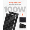 VEVOR 12V 400W Solar Wind Power Kit, 2PCS 100W Monocrystalline Solar Panels + 200W Wind Turbine + MPPT Wind/Solar Hybrid System Controller for Home RV Boat Camping Off-Grid Applications