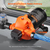 VEVOR 12V Diaphragm Pump, 1.8 GPM (6.81 L/min), 3-Chamber 12 Volt DC Water Pump with Automatic Pressure Switch 40-100 PSI Adjustable, 60 PSI, 1/2'' MNPT Port, for RV Yacht Food Truck Camper Marine
