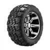 VEVOR Golf Cart Wheels, 12" 20x10-12 Black Aluminum Alloy Golf Cart Tires and Wheels Combo (Set of 4) Fit Club Car, EZGO, Yamaha, 4 Ply Rubber 4-Lug Lawn Mower Tires & Rims, 800 lbs Load, All-Terrain