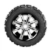 VEVOR Golf Cart Wheels, 12" 20x10-12 Black Aluminum Alloy Golf Cart Tires and Wheels Combo (Set of 4) Fit Club Car, EZGO, Yamaha, 4 Ply Rubber 4-Lug Lawn Mower Tires & Rims, 800 lbs Load, All-Terrain