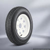 VEVOR 2-Pack Trailer Tire Rim Assembly 5.30-12 with 5 Lug on 4.5 in PCD, 6 Ply Load Range C Trailer Tire on 12" White Rims, 2.8 in Center Bore, Max Load 1050LBS 80PSI for Utility/Boat/Camper Trailers