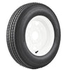VEVOR 2-Pack Trailer Tire Rim Assembly 5.30-12 with 5 Lug on 4.5 in PCD, 6 Ply Load Range C Trailer Tire on 12" White Rims, 2.8 in Center Bore, Max Load 1050LBS 80PSI for Utility/Boat/Camper Trailers