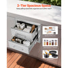 VEVOR Outdoor Kitchen Drawers 14W x 14.4H x 23D Inch, Flush Mount Double BBQ Drawers Stainless Steel with Handle, BBQ Island Drawers for Outdoor Kitchens or Grill Station