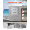VEVOR Outdoor Kitchen Drawers 14W x 14.4H x 23D Inch, Flush Mount Double BBQ Drawers Stainless Steel with Handle, BBQ Island Drawers for Outdoor Kitchens or Grill Station