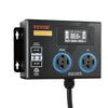 VEVOR Automatic EV Charging Switch, NEMA 14-30, Splitter Switch for Dryer & EV Charger, 24A Max 240V Smart Power Distribution with Circuit Breaker, Real-Time Display, for EVs, Ovens, Dishwashers, ETL