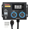 VEVOR Automatic EV Charging Switch, NEMA 14-30, Splitter Switch for Dryer & EV Charger, 24A Max 240V Smart Power Distribution with Circuit Breaker, Real-Time Display, for EVs, Ovens, Dishwashers, ETL