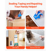 VEVOR Clear Packing Tape, 1.5 inches Core, 6 Rolls 1.88 Inches x 25 Yards Packing Tape with Dispenser, 2.7 Mil Heavy Duty Packaging Tape Designed for Moving, Storage and Packing, Shipping and Mailing