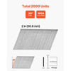 VEVOR 16 Gauge Finish Nails, 2 in Angled Finishing Nails, 2000-Count Galvanized Finishing Nail, 20-Degree Heavy-Duty Brad Nail with Galvanized Anti-Rust Process, for 16GA 20° Angled Finish Nailers