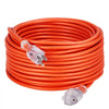 VEVOR 100FT Indoor Outdoor Extension Cord, 16AWG 10Amps 1250W, 3 Prongs Appliance Electric Cord with Lighted End, Flexible & -40°C Cold-Resistant for Office Home Use, ETL Listed