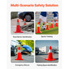 VEVOR 12Pack 18\" Traffic Cones, Safety Road Parking Cones PVC Base, Orange Traffic Cone with Reflective Collars, Hazard Construction Cones for Home Traffic Parking