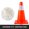 VEVOR 20Pack 18\" Traffic Cones, Safety Road Parking Cones PVC Base, Orange Traffic Cone with Reflective Collars, Hazard Construction Cones for Home Traffic Parking