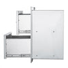 VEVOR Outdoor Kitchen Drawers 17.8W x 20.2H x 12.2D Inch, Flush Mount Double BBQ Drawers Stainless Steel with Handle, BBQ Island Drawers for Outdoor Kitchens or Patio Grill Station