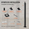 VEVOR Cable Support Post, 36" Height, 2" Width, Steel Construction, No Pre-drilled Holes, Made of Durable SUS304 Stainless Steel, Includes Horizontal and Curved Brackets for Deck and Stair Handrail