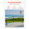 VEVOR Cable Railing Post, 42x1x2 Inch Corner Railing Post, with L-Shaped Pre-Drilled Holes, Stainless Steel Cable Rail Post with Horizontal and Curved Bracket, 1-Pack, Black, 1JZLGZXHS10607YXO001V0