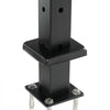 VEVOR Cable Railing Post, 42x2x2 Inch Corner Railing Post, with L-Shaped Pre-Drilled Holes, Stainless Steel Cable Rail Post with Horizontal and Curved Bracket, 1-Pack, Black, 1JZLGZXHS1065S1EW001V0