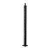 VEVOR Cable Railing Post, 42x2x2 Inch Stair Railing Post, with Pre-Drilled 30° Angled Holes, Stainless Steel Cable Rail Post with Horizontal and Curved Bracket, 1-Pack, Black, 1JZLGZXHS106W3XAA001V0