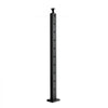 VEVOR Cable Railing Post, 36x1x2 Inch Stair Railing Post, with Pre-Drilled 30° Angled Holes, Stainless Steel Cable Rail Post with Horizontal and Curved Bracket, 1-Pack, Black, 1JZLGZXHS91402OS1001V0