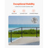 VEVOR Cable Railing Post, 36x1x2 Inch Corner Railing Post, with L-Shaped Pre-Drilled Holes, Stainless Steel Cable Rail Post with Horizontal and Curved Bracket, 1-Pack, Black, 1JZLGZXHS914IVCFL001V0