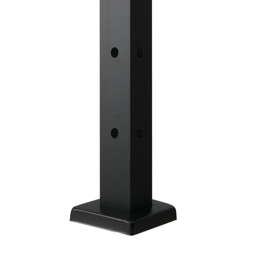 VEVOR Cable Railing Post, 36x1x2 Inch Corner Railing Post, with L-Shaped Pre-Drilled Holes, Stainless Steel Cable Rail Post with Horizontal and Curved Bracket, 1-Pack, Black, 1JZLGZXHS914IVCFL001V0