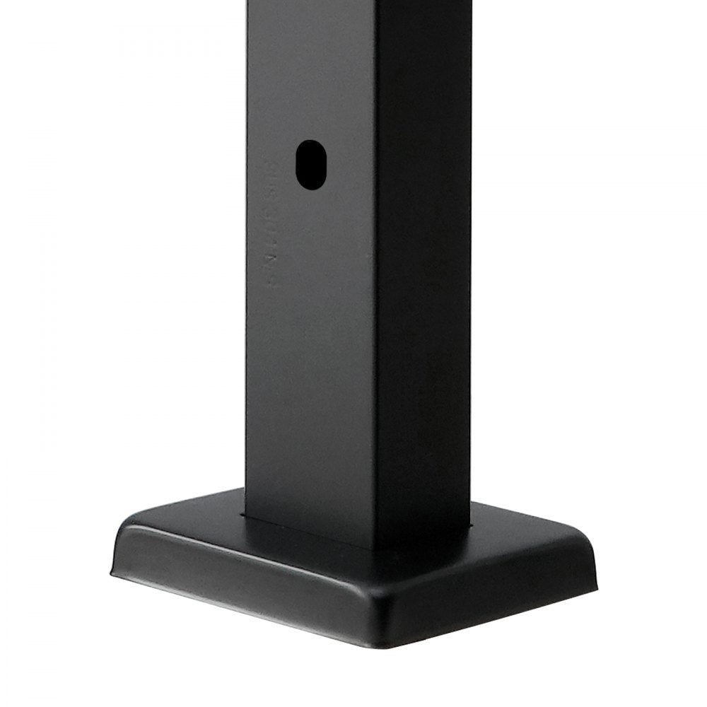 VEVOR Cable Railing Post, 36x2x2 Inch Stair Railing Post, with Pre-Drilled 30° Angled Holes, Stainless Steel Cable Rail Post with Horizontal and Curved Bracket, 1-Pack, Black, 1JZLGZXHS914YIVIS001V0