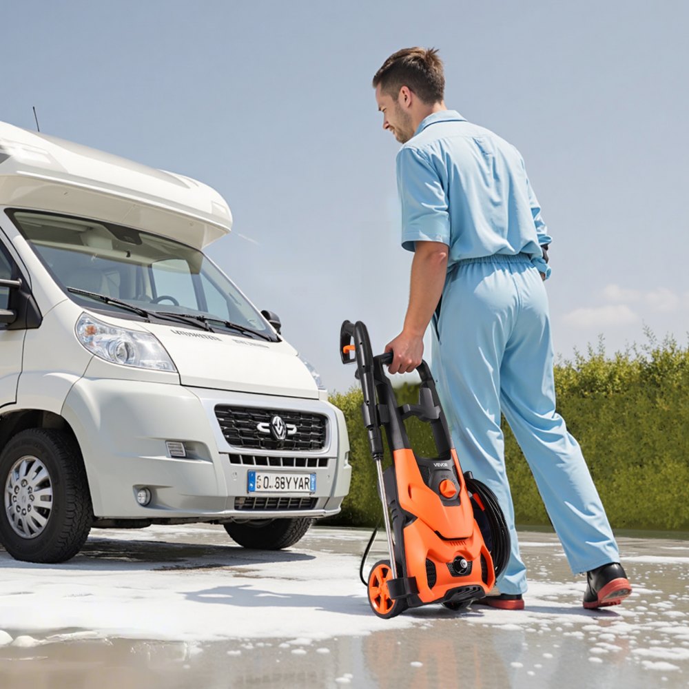 VEVOR Electric Pressure Washer, Max 2000 PSI and 2.8 GPM, High Power Pressure Cleaning Machine with 4 Quick Connect Nozzles and a Foam Cannon, Ideal for Cars/Fences/Driveways/Patios/Home Cleaning