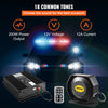 VEVOR Police Siren PA System with Compact Speaker, 12V 200W 18 Tone, Horn Wireless Handheld Microphone Warning Emergency Siren for Vehicles Truck UTV ATV Car