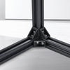 VEVOR 10PCS 47.2 in (1200mm) T Slot 2020 Aluminum Extrusion Profile, European Standard Anodized Linear Rail, High-Strength Extruded Aluminum Rail for 3D Printer, CNC Machine DIY, Laser Engraving, Black