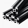 VEVOR 4PCS 47.2 in (1200mm) T Slot 2020 Aluminum Extrusion Profile, European Standard Anodized Linear Rail, High-Strength Extruded Aluminum Rail for 3D Printer, CNC Machine DIY, Laser Engraving, Black