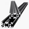 VEVOR 4PCS 47.2 in (1200mm) T Slot 2020 Aluminum Extrusion Profile, European Standard Anodized Linear Rail, High-Strength Extruded Aluminum Rail for 3D Printer, CNC Machine DIY, Laser Engraving, Black