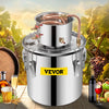 VEVOR Alcohol Still 5Gal/21L, Alcohol Distiller with Circulating Pump, Alcohol Still Copper Tube, Whiskey Distilling Kit with Build-In Thermometer, Whiskey Making Kit for DIY Alcohol, Stainless Steel