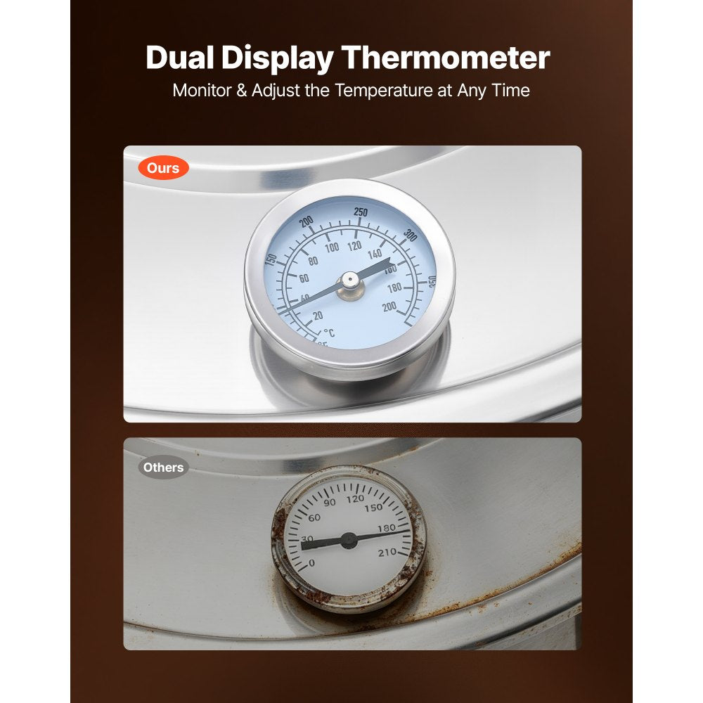 VEVOR Alcohol Still, 8 GAL/ 30L Alcohol Distiller with Thumper Keg, Dual-scale Thermometer, and Water Pump, Home Brewing Kit for DIY Whiskey Wine Brandy