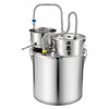 VEVOR Alcohol Still, 8 GAL/ 30L Alcohol Distiller with Thumper Keg, Dual-scale Thermometer, and Water Pump, Home Brewing Kit for DIY Whiskey Wine Brandy