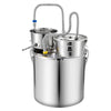 VEVOR Alcohol Still, 8 GAL/ 30L Alcohol Distiller with Thumper Keg, Dual-scale Thermometer, and Water Pump, Home Brewing Kit for DIY Whiskey Wine Brandy