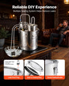 VEVOR Alcohol Still, 13.2 GAL/ 50L Alcohol Distiller with 10 x 16oz Glass Jars, Thumper Keg, Dual-scale Thermometer, and Water Pump, Home Brewing Kit for DIY Whiskey Wine Brandy