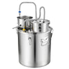 VEVOR Alcohol Still, 13.2 GAL/ 50L Alcohol Distiller with 10 x 16oz Glass Jars, Thumper Keg, Dual-scale Thermometer, and Water Pump, Home Brewing Kit for DIY Whiskey Wine Brandy