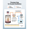VEVOR Alcohol Still, 13.2 GAL/ 50L Alcohol Distiller with Thumper Keg, Dual-scale Thermometer, and Water Pump, Home Brewing Kit for DIY Whiskey Wine Brandy