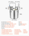 VEVOR Alcohol Still, 13.2 GAL/ 50L Alcohol Distiller with Thumper Keg, Dual-scale Thermometer, and Water Pump, Home Brewing Kit for DIY Whiskey Wine Brandy