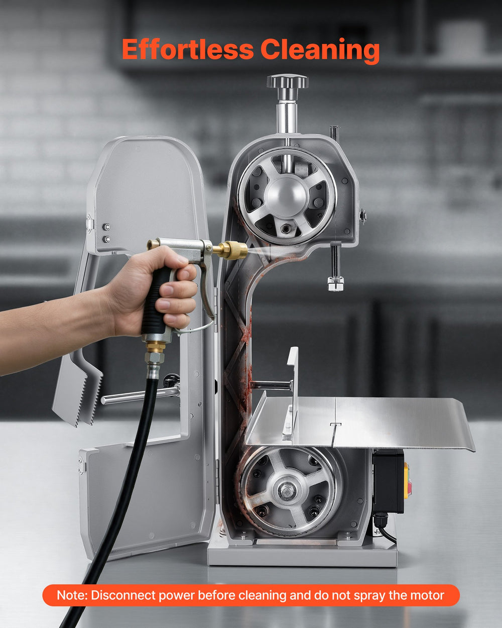 VEVOR commercial electric meat bandsaw detail image