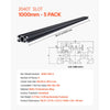 VEVOR 5PCS 39.4 in (1000mm) T Slot 2040 Aluminum Extrusion Profile, European Standard Anodized Linear Rail, High-Strength Extruded Aluminum Rail for 3D Printer, CNC Machine DIY, Laser Engraving, Black